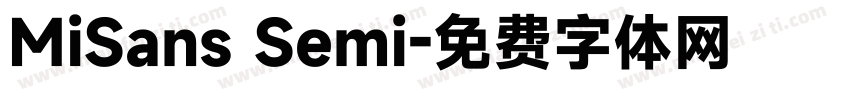 MiSans Semi字体转换